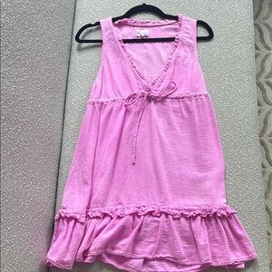 Pink Sleeveless Mini Dress
